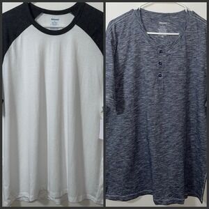 Abound‎ Mens Shirt 2 Bundle XL Henley And Baseball Outdoor Barbecue Beach Preppy